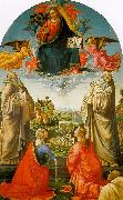 Domenico Ghirlandaio Christ in Heaven with Four Saints and a Donor Sweden oil painting reproduction